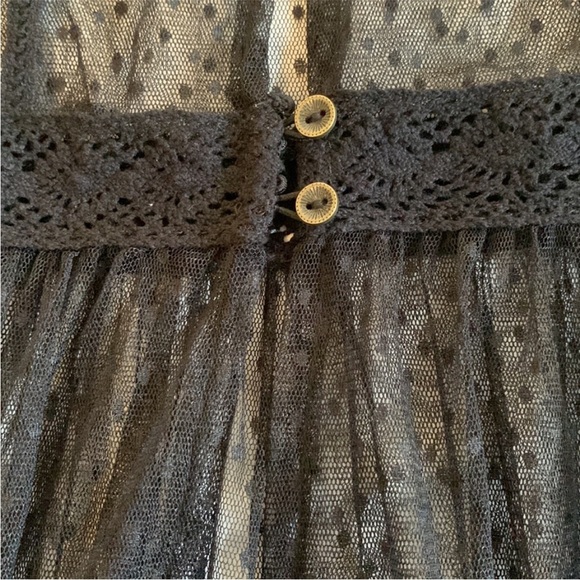 💨 No longer available💨 💜 NWOT Floral Embroidered Sheer Maxi Overdress Duster - Picture 4 of 14